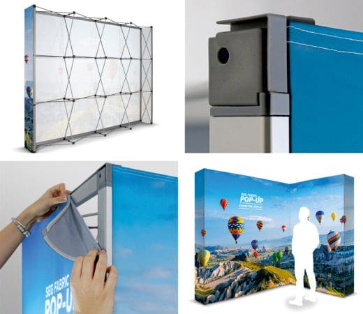 Pop-Up Fabric Displays