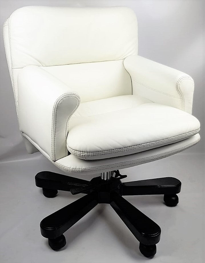 Providers Of Modern White Leather Executive Office Chair - HSN-B019 North Yorkshire