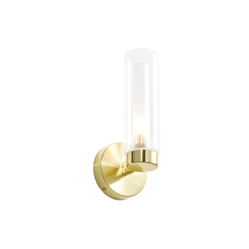 Forum Sparti Bathroom Wall Light G9 Satin Brass/Clear