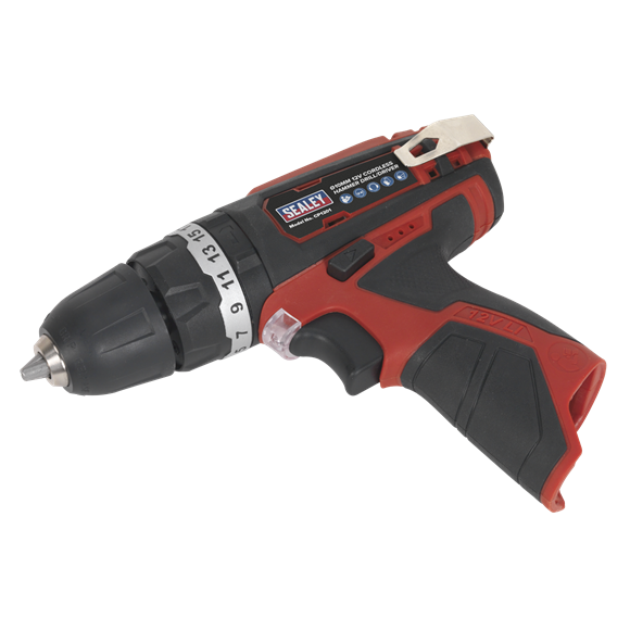 Sealey CP1201 Cordless Hammer Drill/Driver Ø10mm 12V Lithium-ion - Body Only