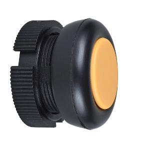 XACA9415 round head for pushbutton - spring return - XAC-A - yellow - booted