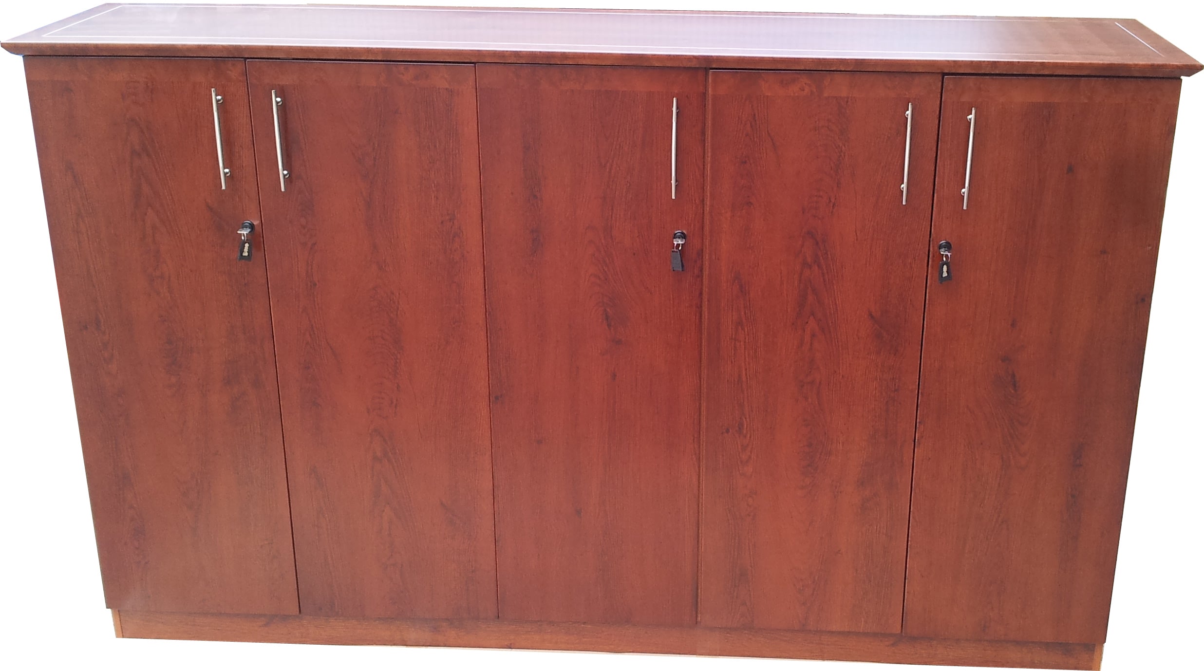 Specialisting In Executive Five Door Tall Medium Oak Office Cupboard - 1860T-5DR