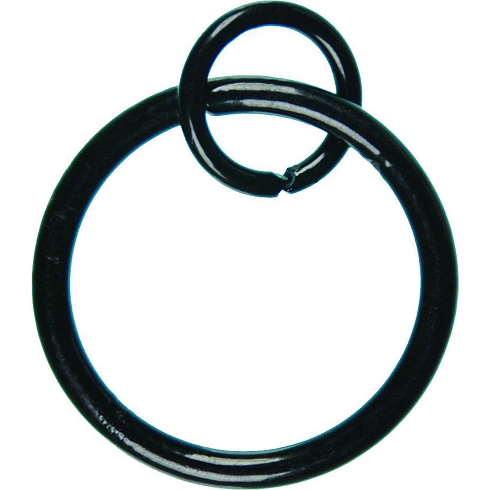 Black Curtain Rod Ring in 5mm PlainRound Bar