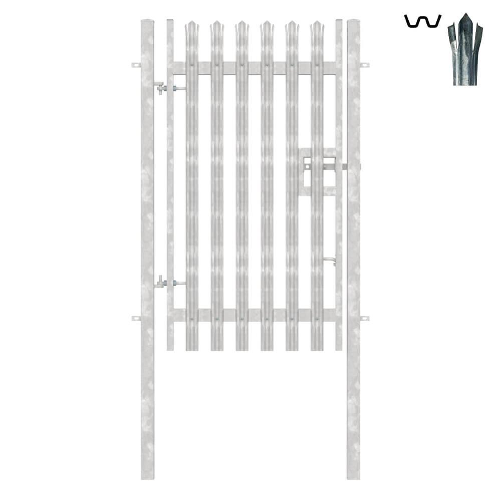 Single Leaf Gate+Post 2.1m H  x 1.2mTriple Pointed 'W' Section 2.0mm