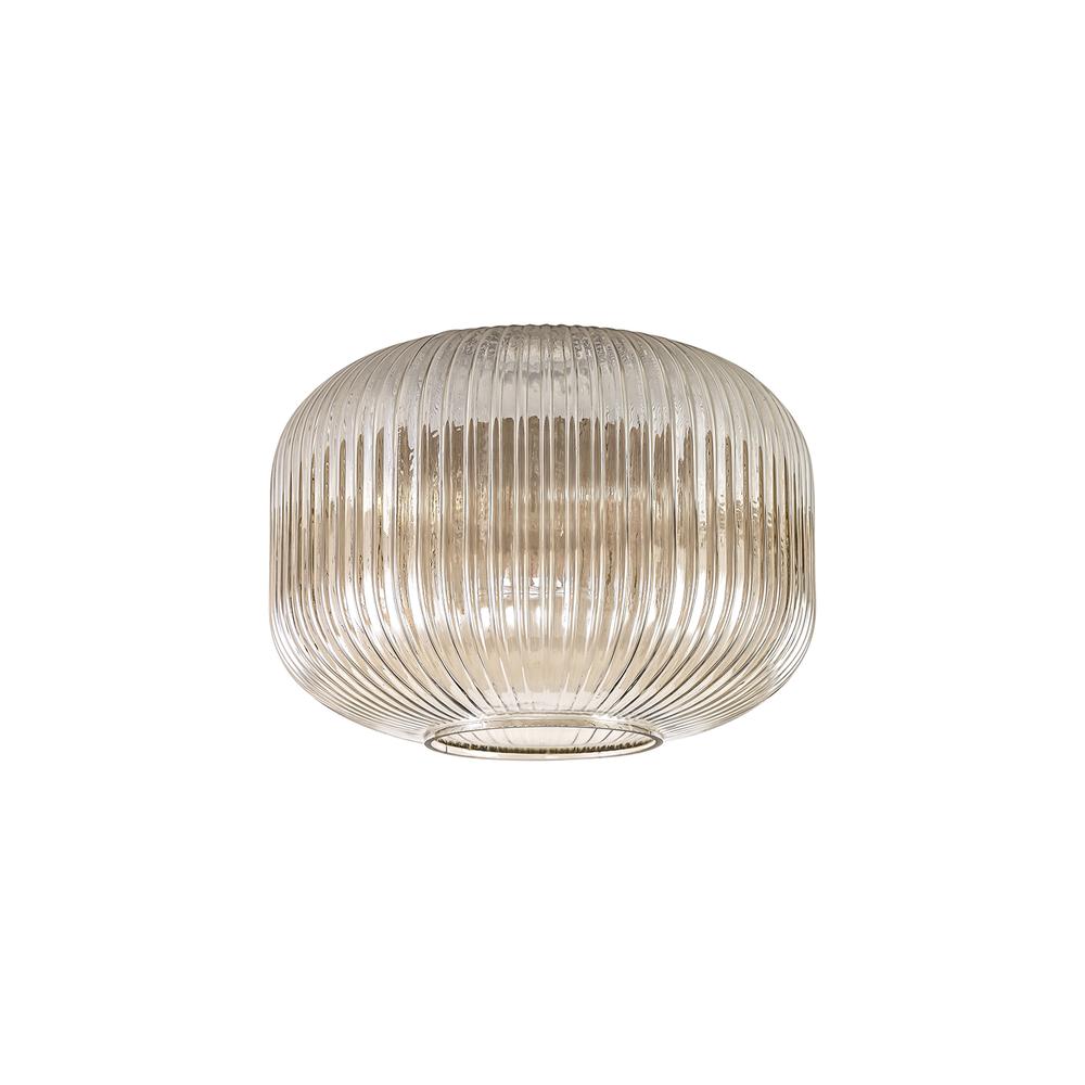 Luxuria Kennith 30cm Pumpkin Shaped Ribbed Glass (C) Champagne