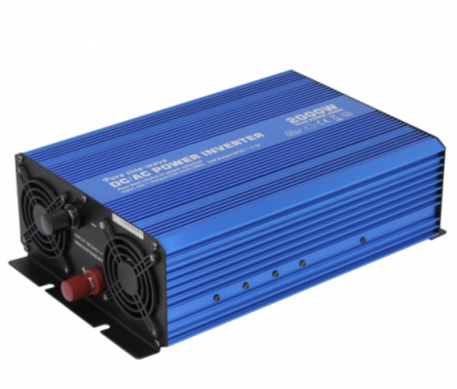 2000w 24v pure sine wave power inverter 230v ac output (uk sockets)