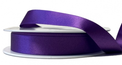 Eco Friendly Double Faced Satin Ribbon - 15mm x 20m - PURPLE