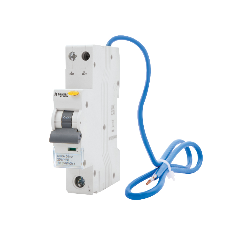 Click Elucian 1 Pole 6kA C Curve 45A 30mA Type A RCBO