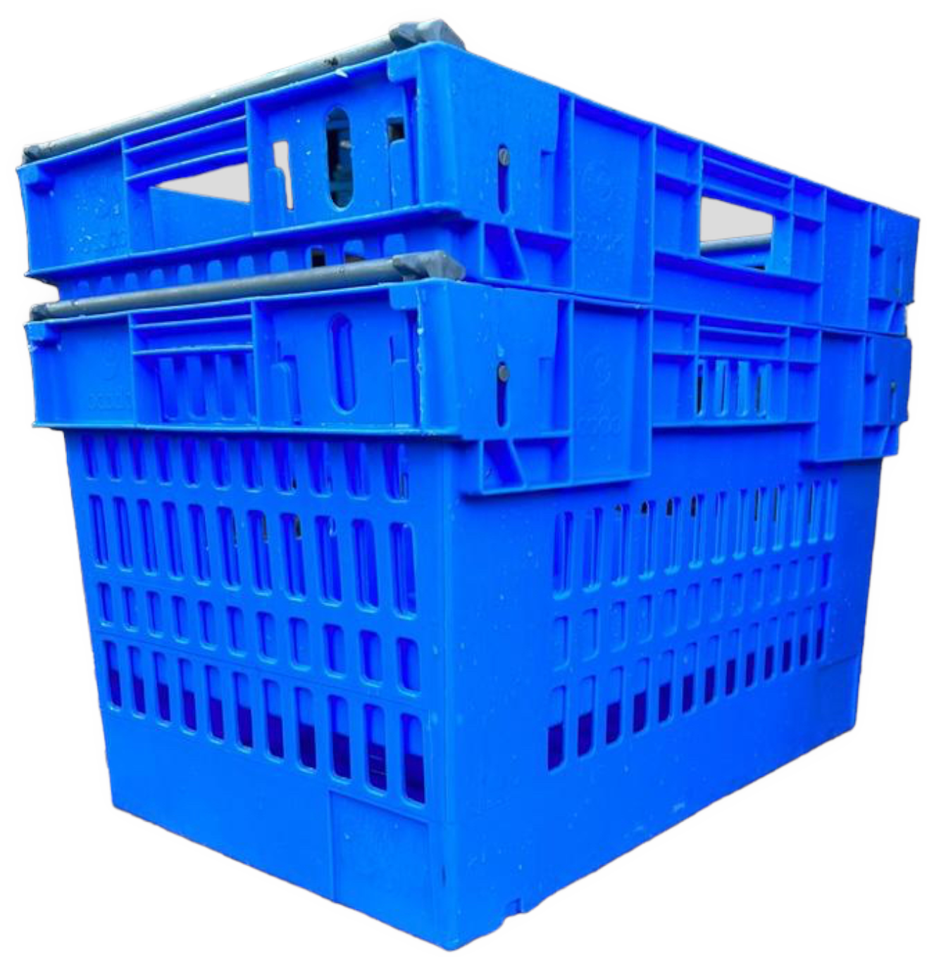 Bulk Offers 600x400x106 Bale Arm Crate - Blue For Food Distribution