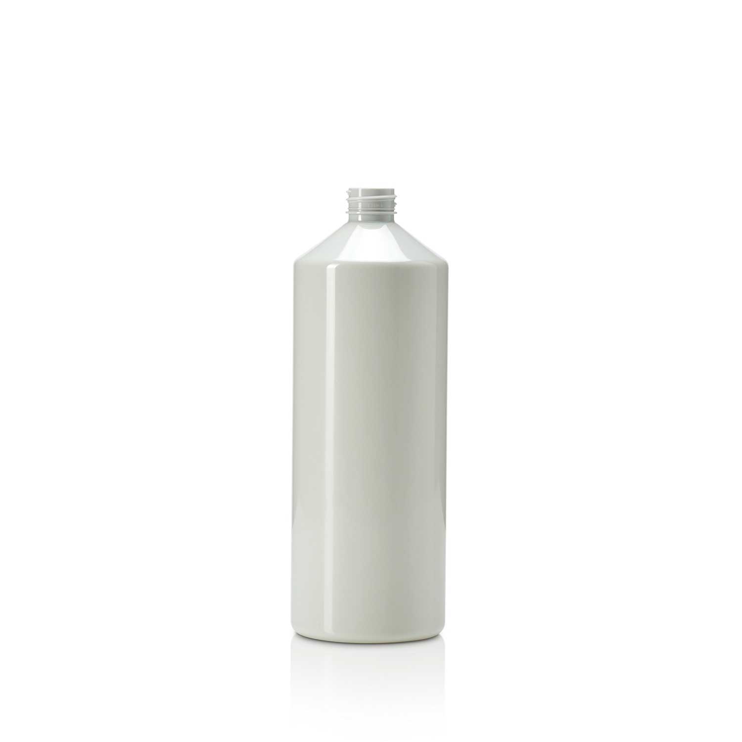 Supplier Of 1Ltr White PET 30&#37; PCR Cylindrical Bottle