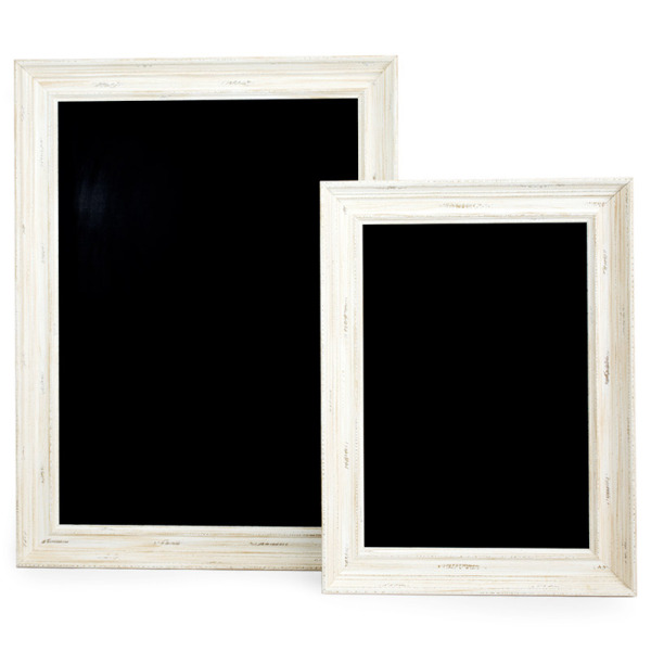 Distressed White Framed Chalk Wall Boards