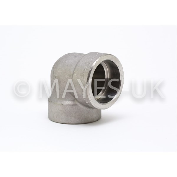 1" 3000 (3M) SW               
90° Elbow
A182 304/304L Stainless Steel
Dimensions to ASME B16.11