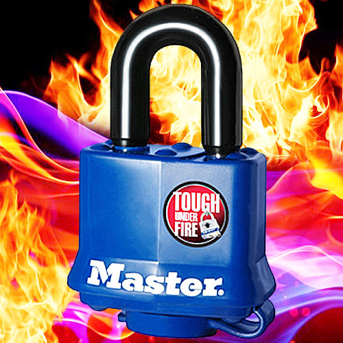 MasterLock 312EURD Fireproof Thermoplastic Padlock