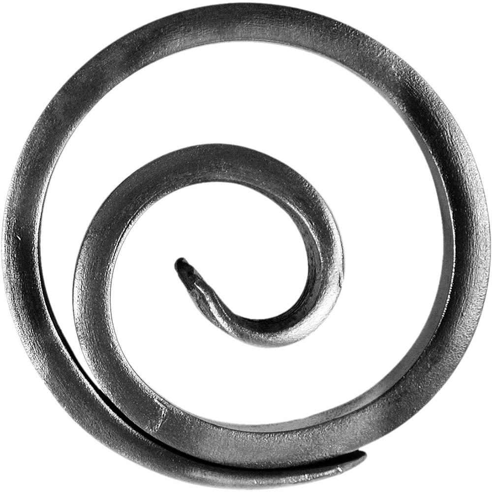 Circle With Fishtail End -  Height 100mmSmooth - 20 x 8mm Flat Bar