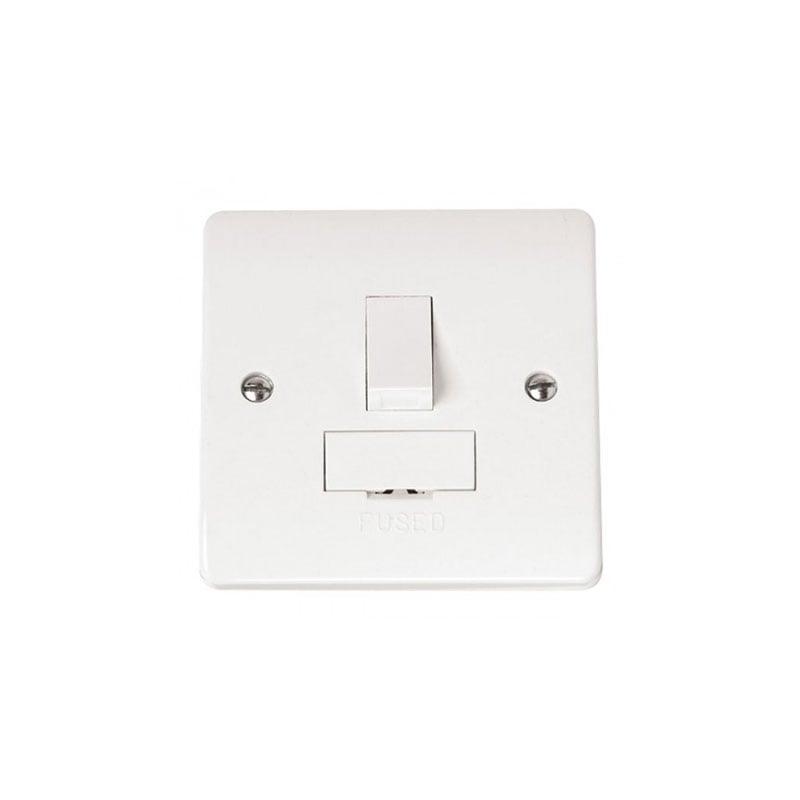 Click Fused Connection Unit 13 Amp White PVC Switched