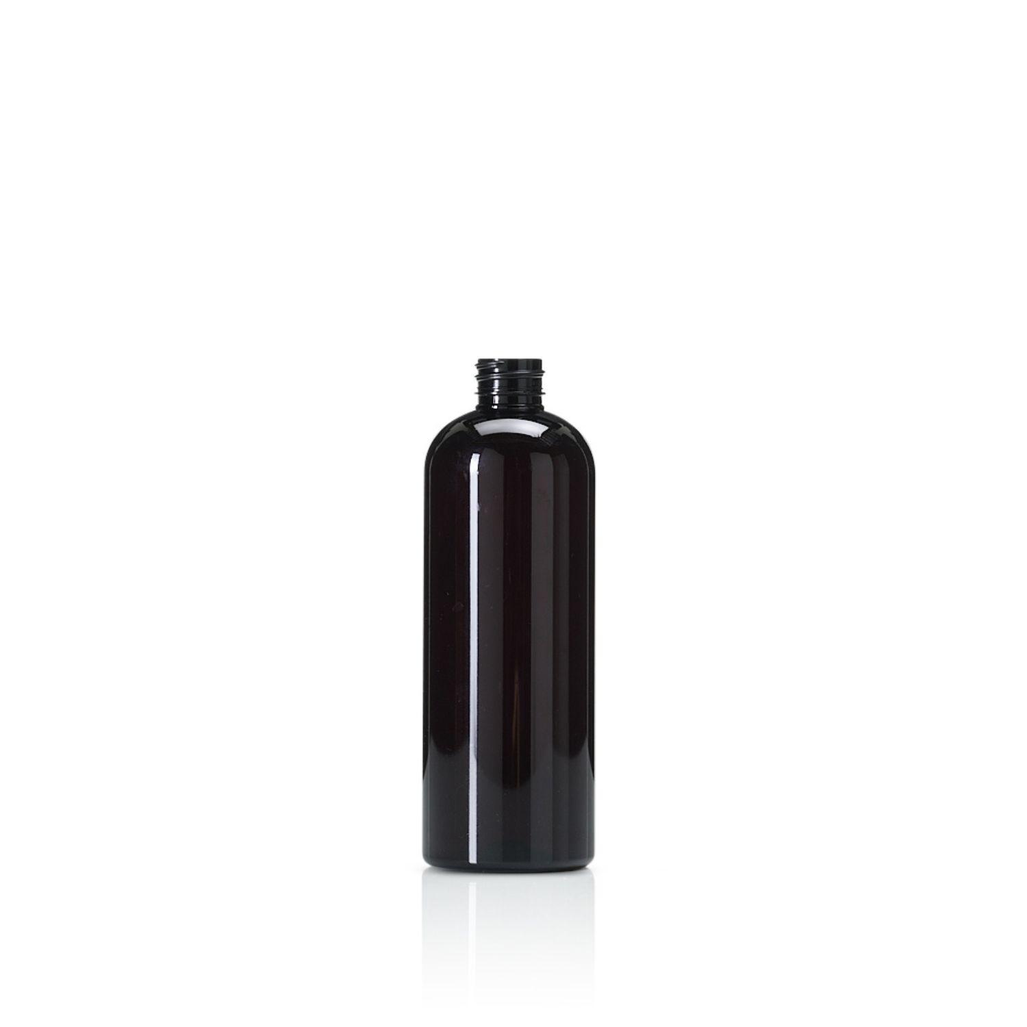 Supplier Of 500ml Black PET 30% PCR Tall Boston Round Bottle