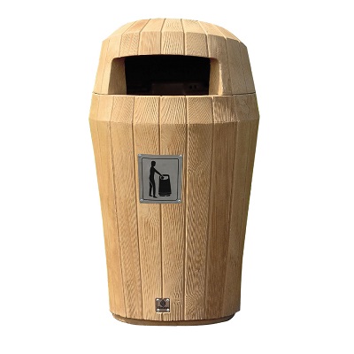 Manufacturers Of Sherwood&#8482; Litter Bin with Hooded Top & Express Delivery
                                    
	                                    Outdoor Hooded Litter Bin with Metal Liner & Bin-it Plaque