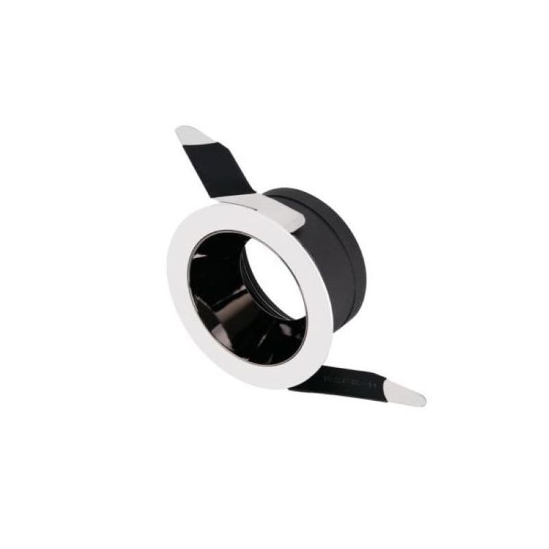 Integral Accentplus 60mm One Side Adjustable Round GU10 Downlight Mirror Black