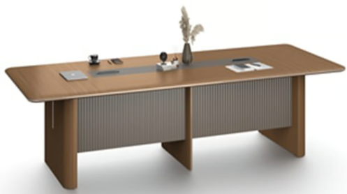 Premium Executive Boardroom Table in American Walnut Melamine - Desktop Power Included - 3600mm - DG27-C03 UK