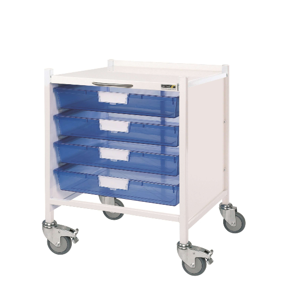 Vista 15 Trolley 4 Shallow Trays - Blue