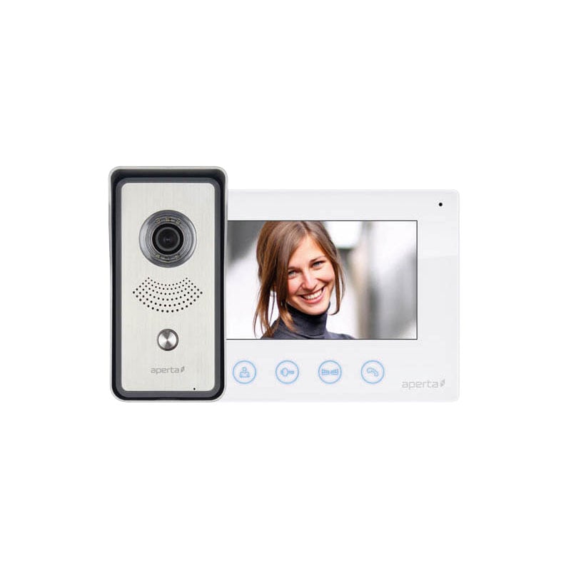 ESP Colour Video Door Entry Kit With White Monitor