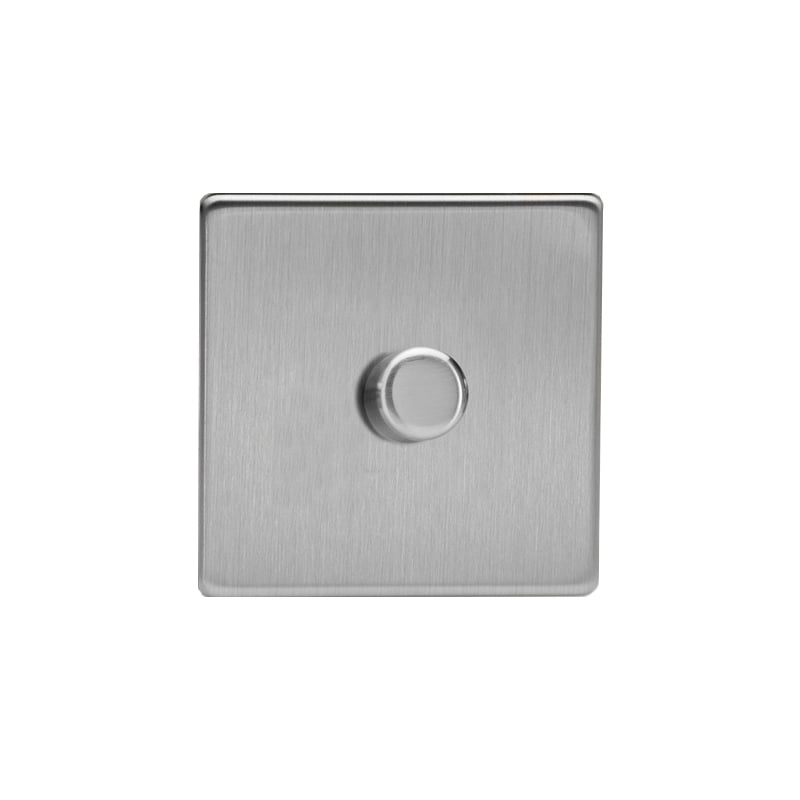 Varilight V-Pro 1 Gang LED Dimmer Switch Brushed Steel