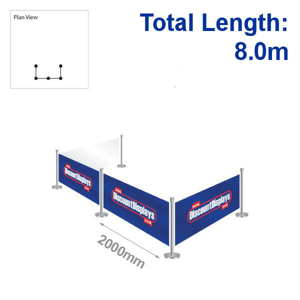 8m Premium Cafe Barrier Kit