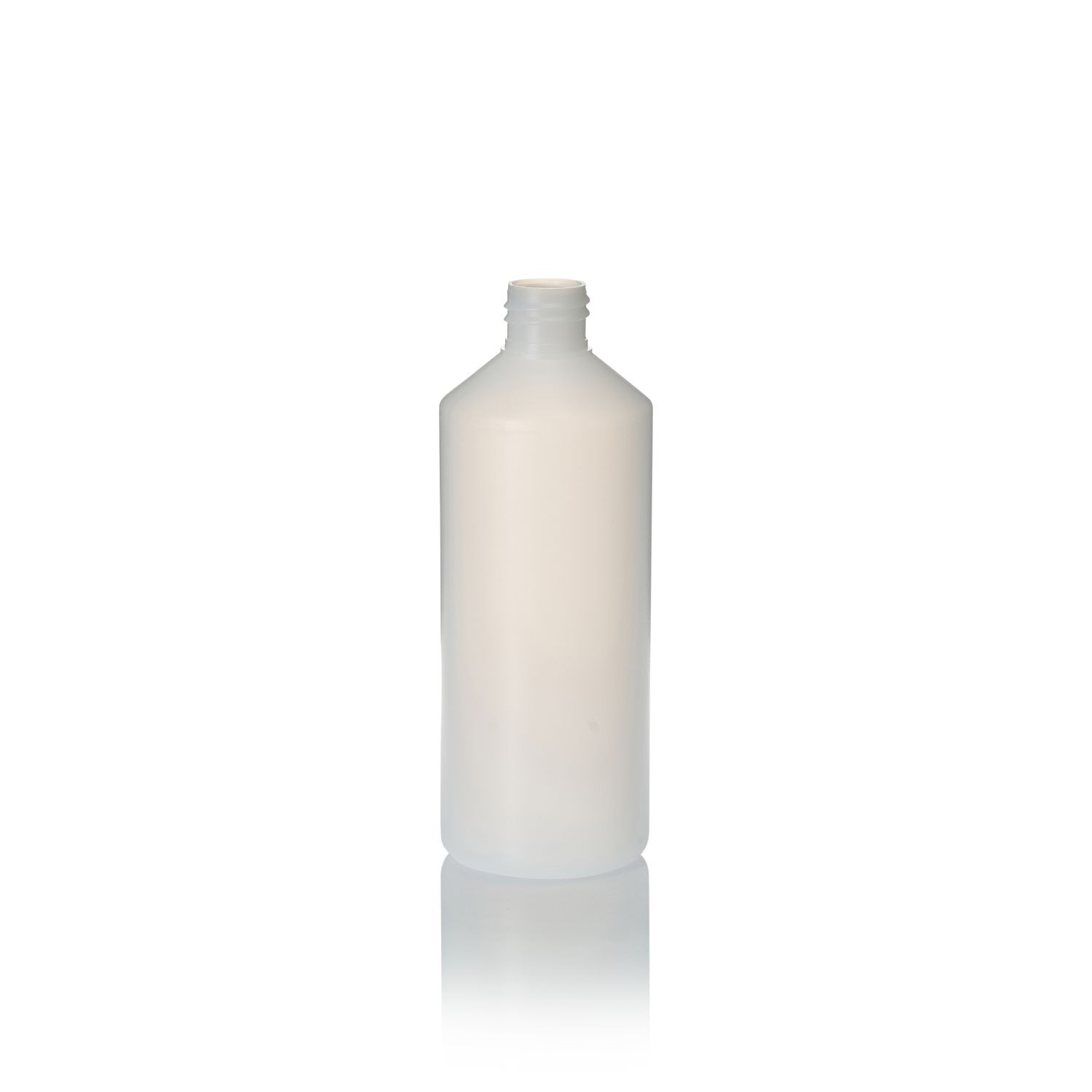Stockists Of 500ml Natural HDPE Cylindrical Bottle, Fluorinated