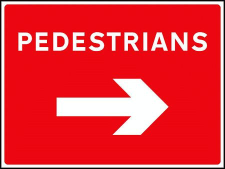 Pedestrians arrow right