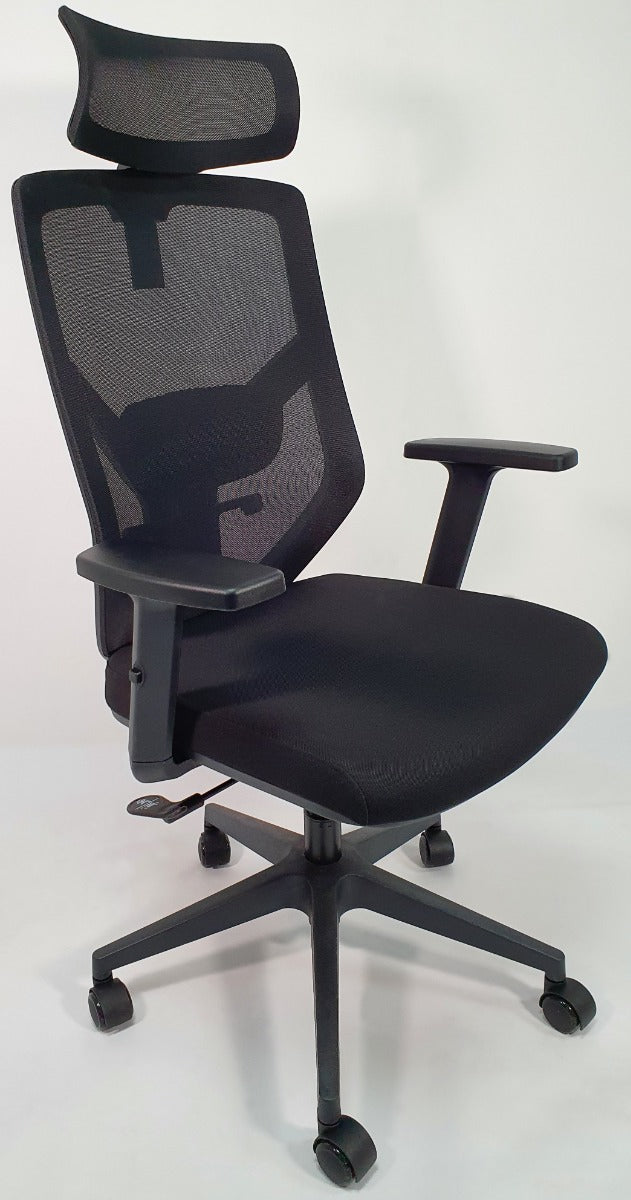 Black Fabric Seat and Airmesh Back Ergonomic Office Chair - MS1812B Near Me