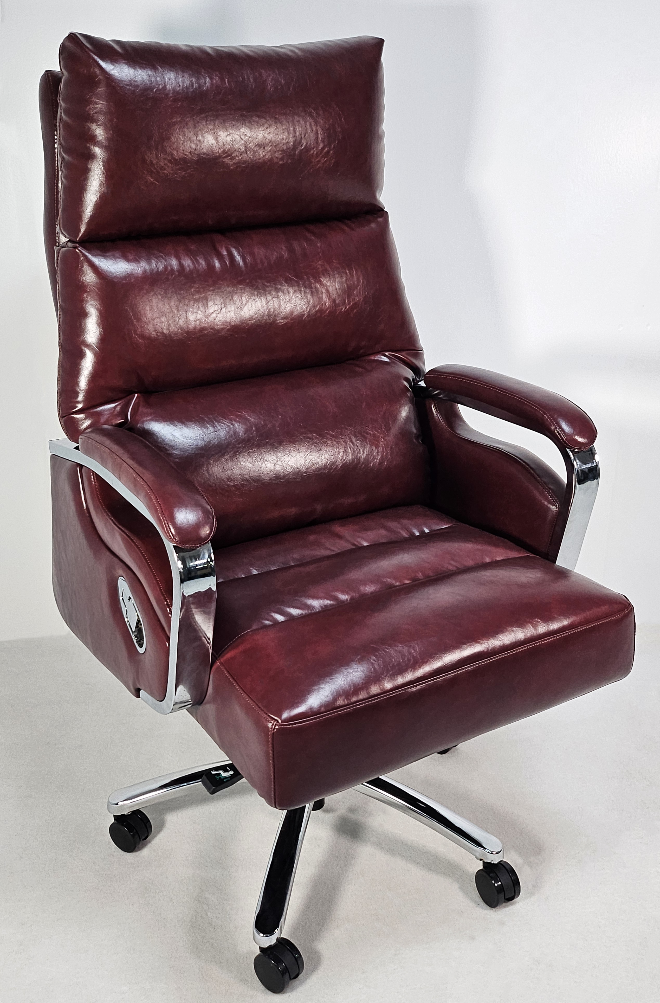 Suppliers Of Modern Reclining Burgundy Leather High Back Executive Office Chair - HB-263A North Yourkshire