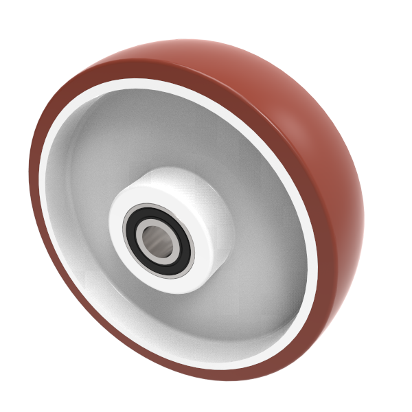 Polyurethane Nylon 125mm Ball Bearing Wheel 500kg Load