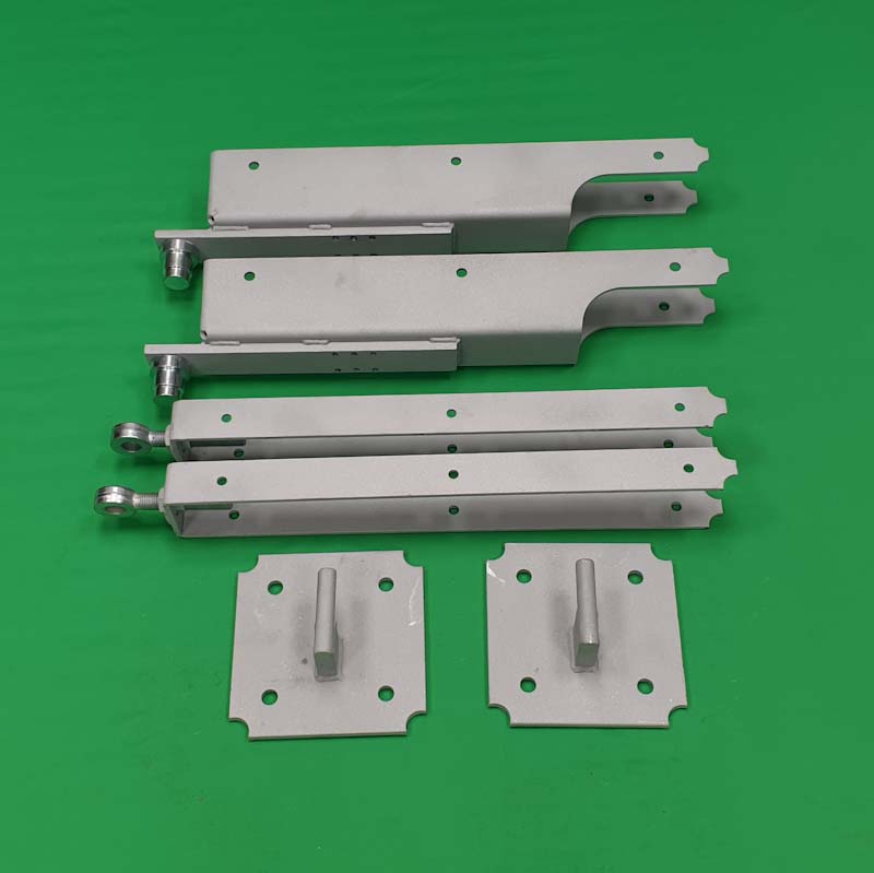 In&#45;line Hinge, Frog Shoe & Wall Plates Pair Kit Hot Zinc Sprayed &#40;New Style&#41;