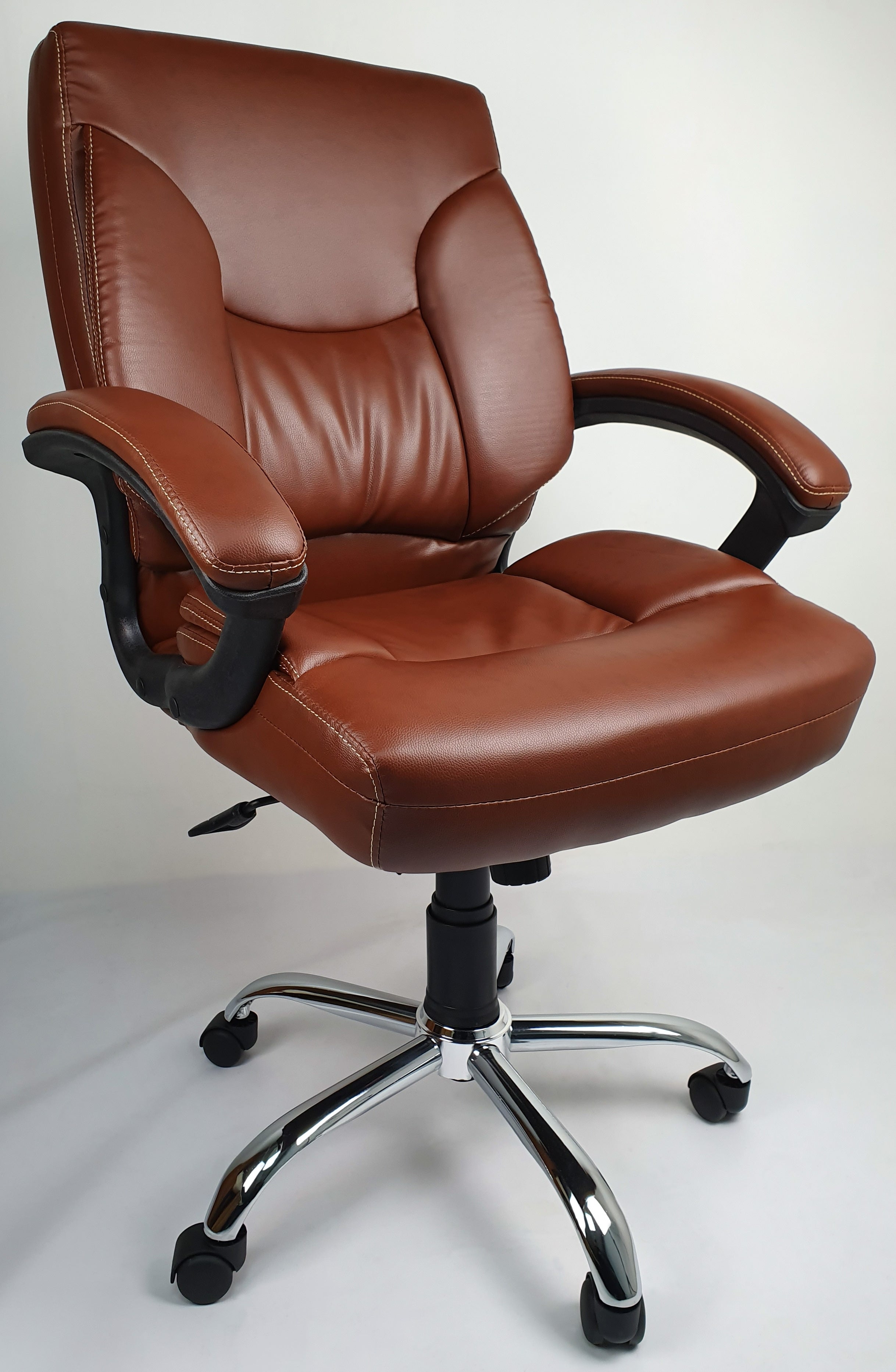 Providers Of Medium Back Brown Leather Office Chair - HF459-1 UK