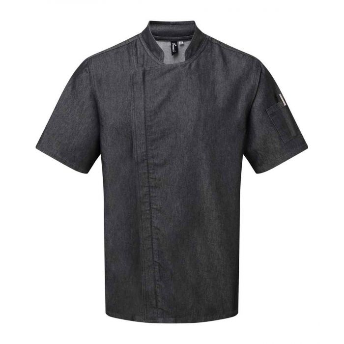 Premier Short Sleeve Zipped Chef&#39;s Jacket