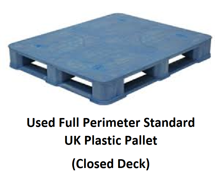 600x400x118mm Euro Stacking Container - Blue - Solid For Food Processing Sector
