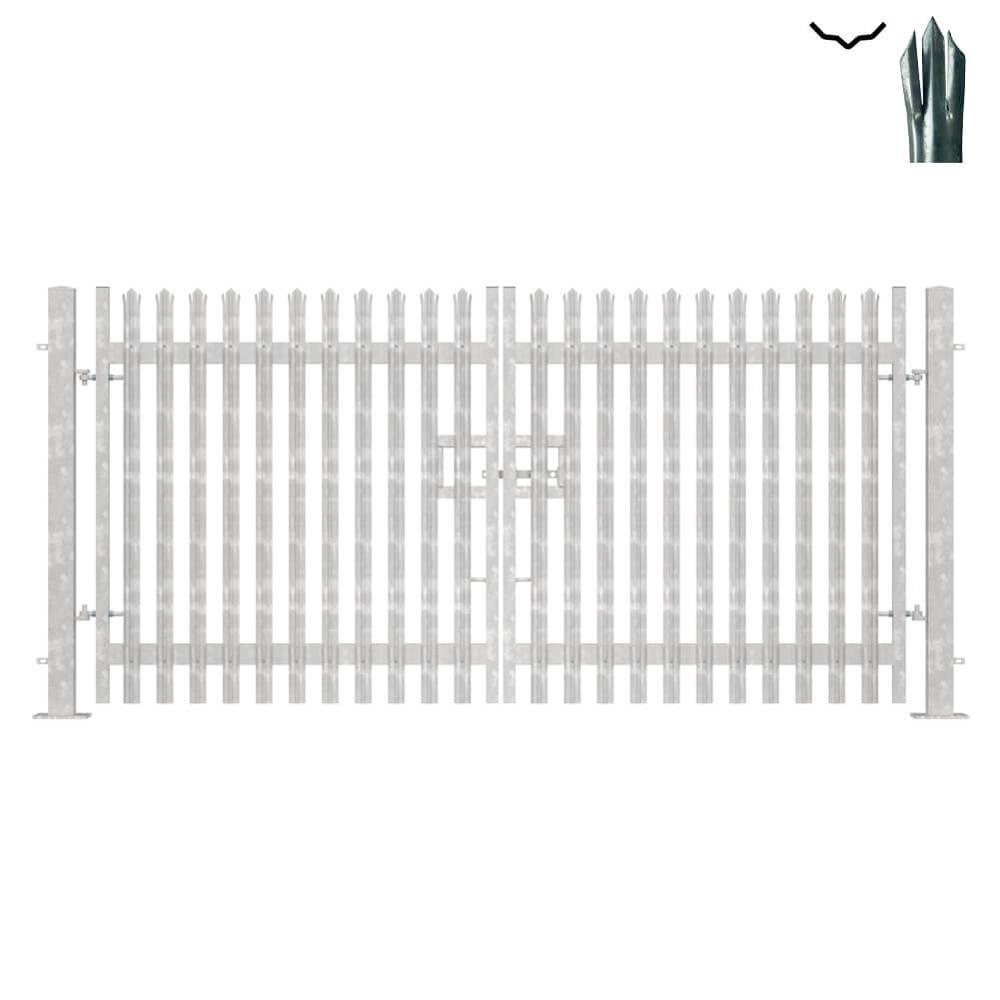 Double Leaf Bolt-Down Gate - 2.0m H x 4mGalvanised c/w Posts & Fittings