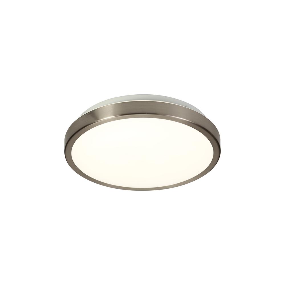 Luxuria Onyx 30cm Ceiling 1x12W LED 4000K 3-Step-Dimmable 565lm IP44 Satin Nickel/White