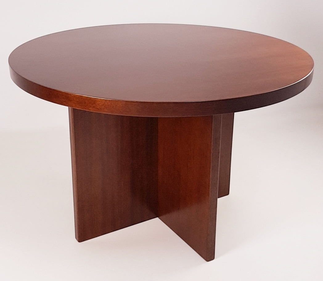 Providers Of Executive Round Meeting Room Table in Light Walnut - B02 Huddersfield