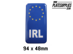 94x48mm Irish Gel Badges/Flags for Standard Number Plates for Specialist Vehicles