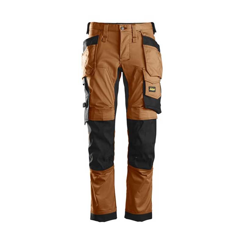 Snickers 6241 Trousers with Holster Pockets AW Stretch Bwn/Blk Size: 158