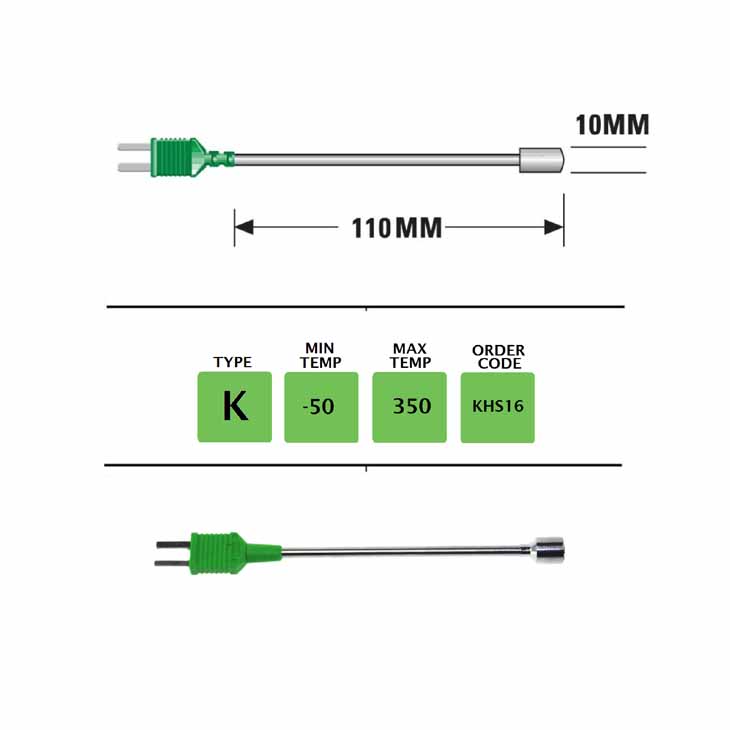 KHS16 - K Type Plug Mounted Ribbon Surface Probe