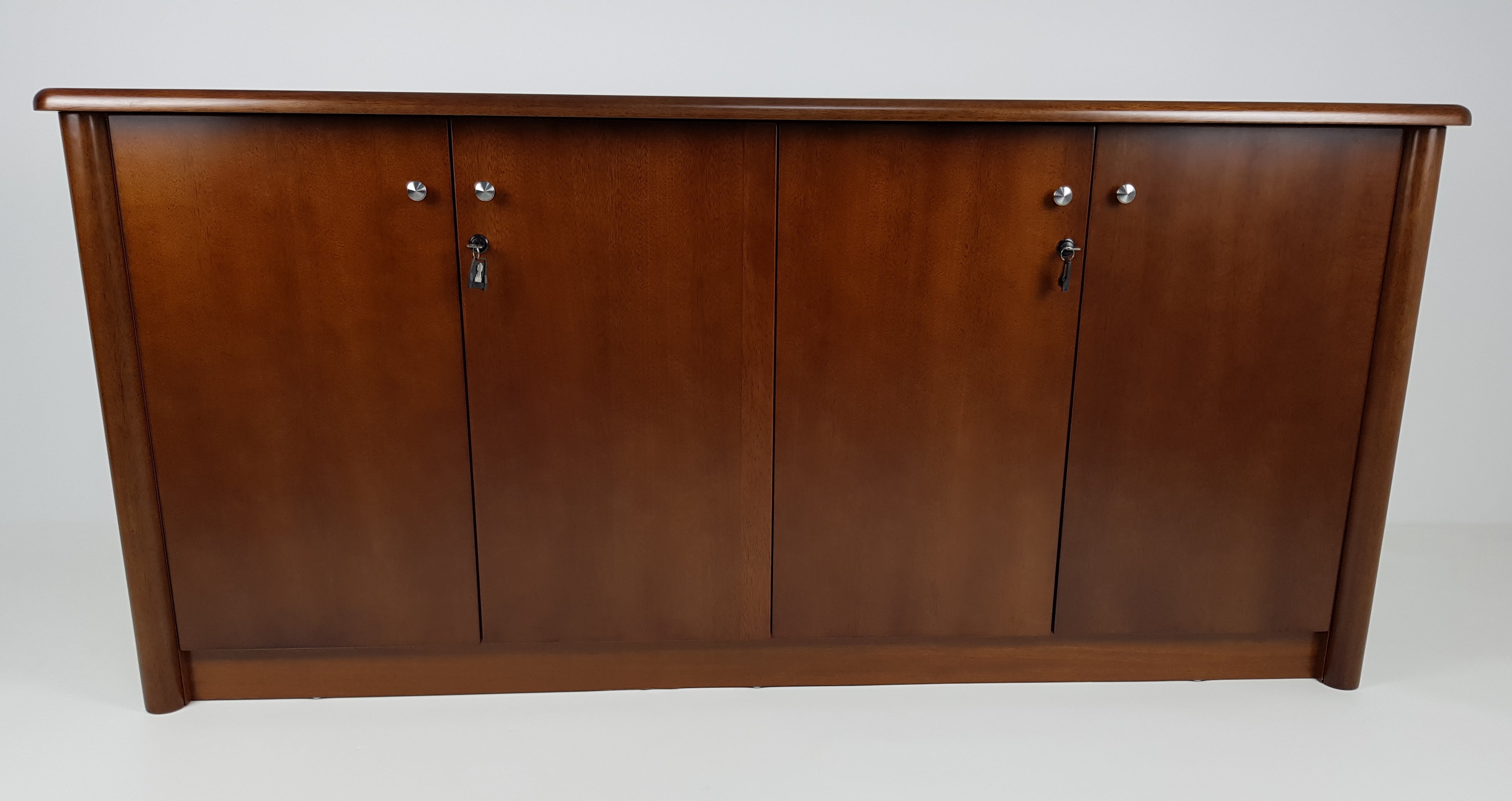 Real Wood Veneer Four Door Executive Walnut Cupboard - 6846T UK