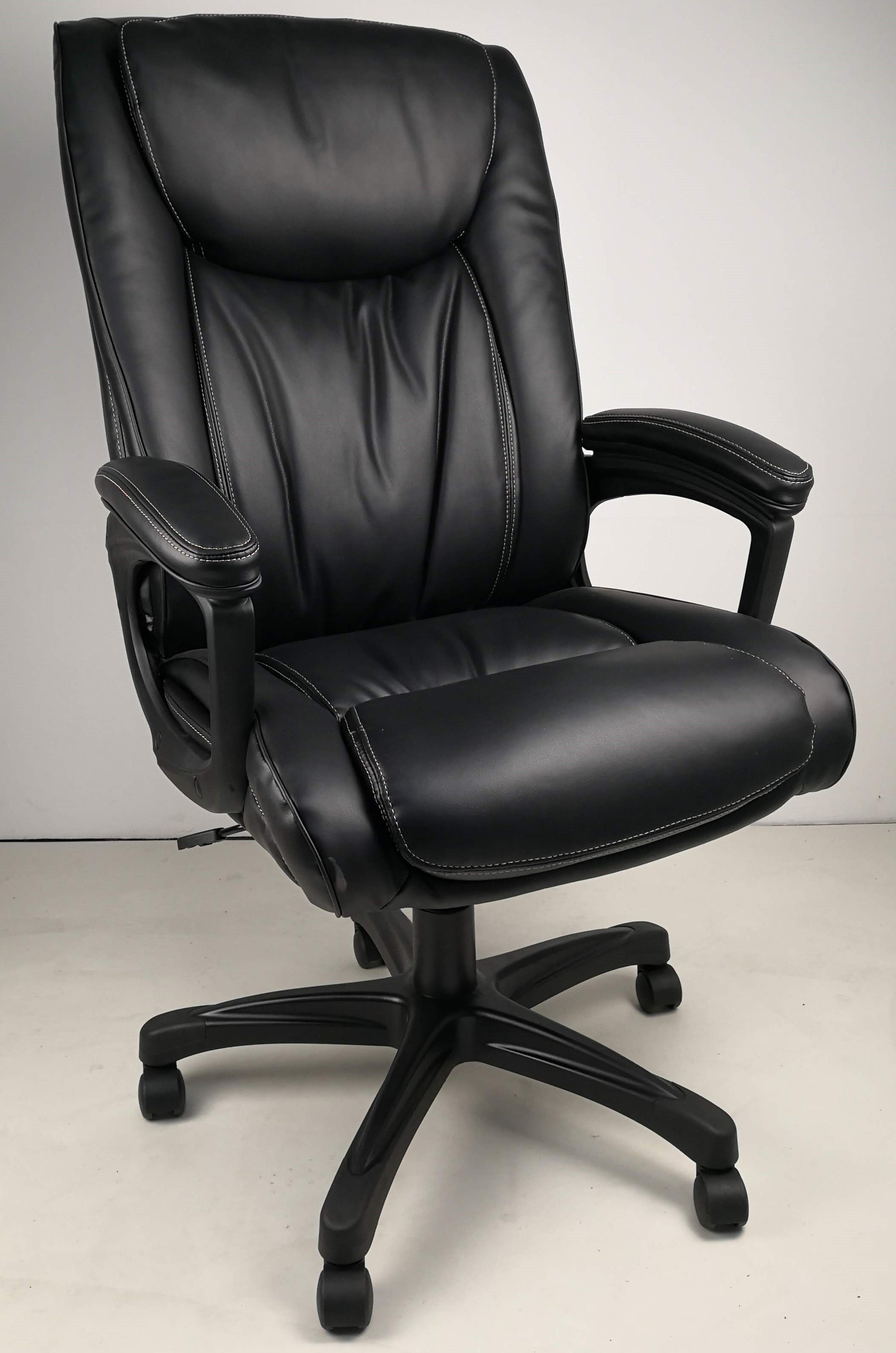 Soft Padded Executive Office Chair in Black Leather - 2029 North Yorkshire