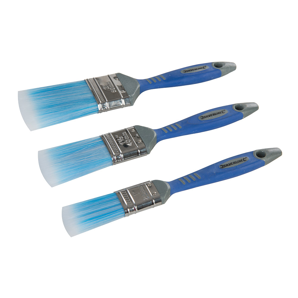 Silverline 344268 No-Loss Synthetic Paint Brush Set 3pce 3pce