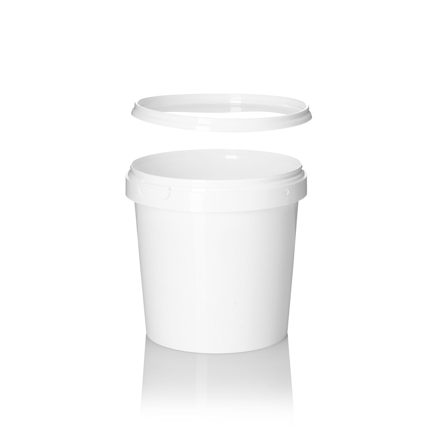 Providers Of 1Ltr White PP Round Tamper Evident Tub and Lid UK