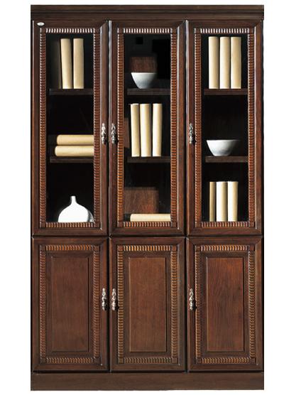 Providers Of Real Wood Veneer Executive Bookcase With Three Glass Doors - 1350mm - UMZ103 UK