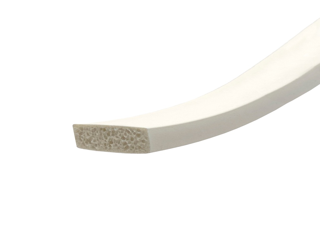 White Expanded SIL16 Silicone Strip (Skinned on 4 Sides) 10mm x 3mm