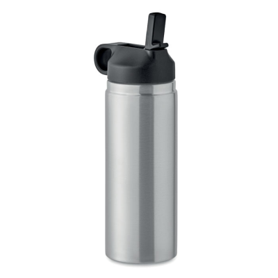 DOUBLE WALL BOTTLE 500 ML in Silver.