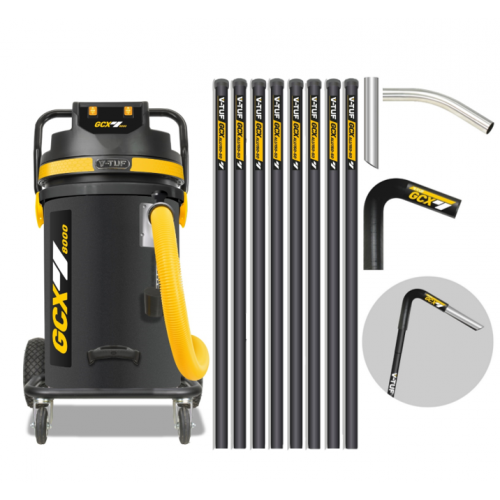 V-TUF GCX8000 3.5KW 80L WET & DRY Industrial Powerful Vacuum Cleaner - Side Entry & Cyclone Tech (240V)  &#43; 40FT GCX ALU GUTTER CLEANING KIT For Commercial Work In Newcastle Upon Tyne